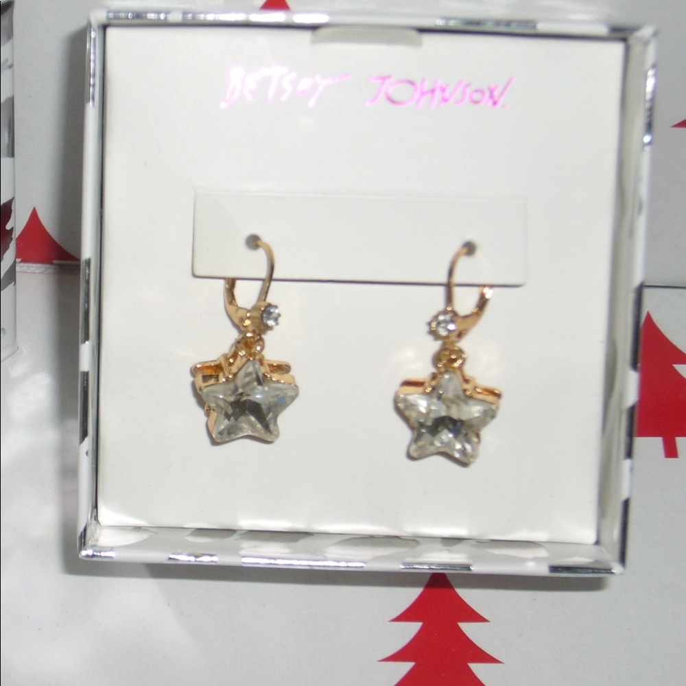 ❤️Betsey johnson celestial Drop Star Earrings